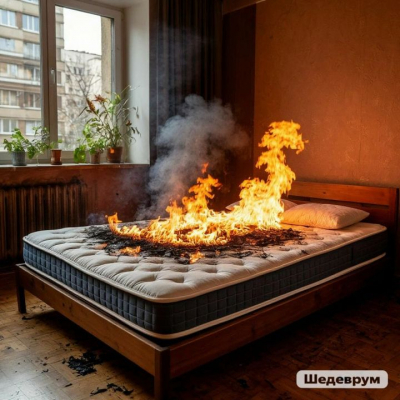 Ночное ЧП в Челнах: в квартире загорелся матрац