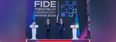 100 лет FIDE: Олжас Бектенов зажег огонь шахматной Олимпиады в Астане