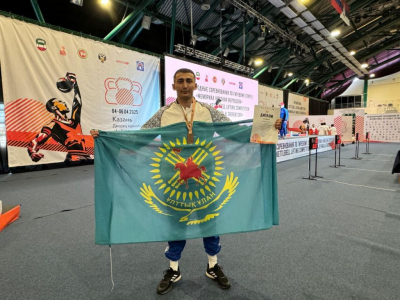 Костанайский гвардеец стал призёром международного турнира по гиревому спорту