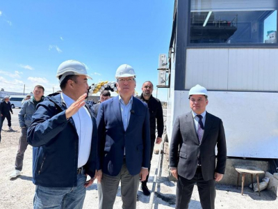 В области Улытау открыли асфальтобетонный завод