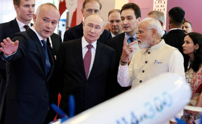 Путин и Моди посетили выставку «Иннопром» в Нью-Дели