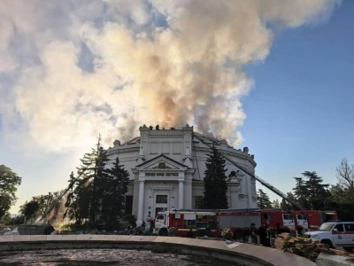 В Севастополе частично спасли историческое полотно, поврежденное ВСУ
